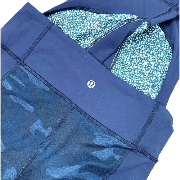 lululemon athletica Wunder Under Full On Luon Sashiko Cropped Camo Pant - Size 4 - Picture 5 of 6